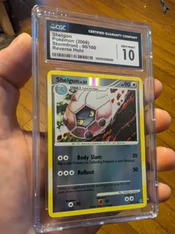 (POP 2) CGC 10 GEM MINT 2008 Pokemon Stormfront 50/100 Shelgon Reverse Holo - Image 2