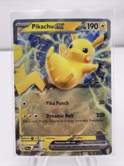 Pokemon TCG - Pikachu EX 63/193 Double Rare Holo Paldea Evolved Game Freak - NM - Image 1