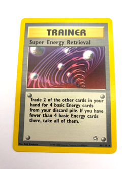Pokemon Card - Super Energy Retrieval 89/111 Neo Genesis *EX* Rare Trainer - Image 1