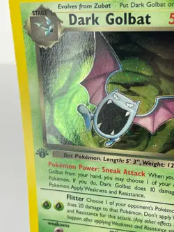 1st Edition Dark Golbat 7/82 - Team Rocket - Holo - Pokemon - NM - Image 2