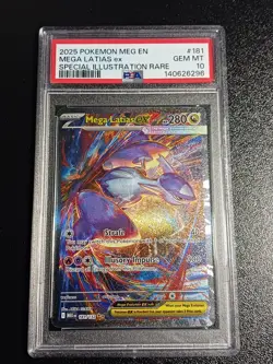 PSA 10 Mega Latias EX SIR 181/132 MEG EN Mega Evolution Pokemon TCG - Image 1