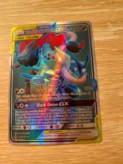 Pokemon Greninja & Zoroark GX Ultra Rare Full Art Unbroken Bonds 200/214 NM - Image 1