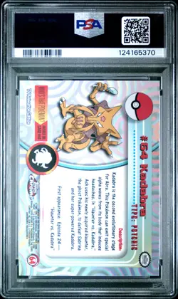 2000 TOPPS CHROME POKEMON T.V. #64 KADABRA PSA 10 - Image 2