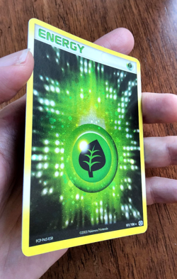 Pokemon TCG Grass Energy EX Emerald Holo rare 101/106 2005 DOUBLE SWIRL NM - Image 5