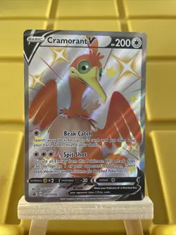 POKEMON TCG: SHINING FATES CRAMORANT V SWSH086 SHINY ULTRA RARE POKEMON (809) - Image 1