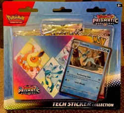 Pokemon TCG Scarlet Violet Prismatic Evolutions Tech Sticker Collection Glaceon - Image 1