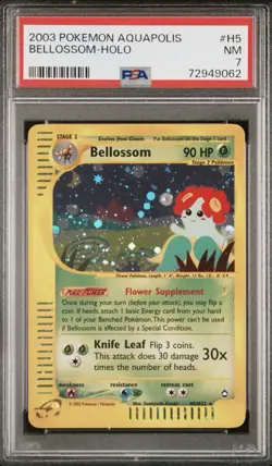 2003 POKEMON AQUAPOLIS #H5 BELLOSSOM-HOLO PSA 7 - Image 1