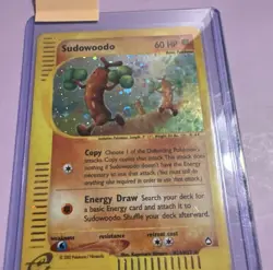 Pokemon TCG - Sudowoodo H24/H32 Aquapolis 2003’ LP/NM 🌀HoloSwirl (vintage) - Image 2