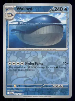 Wailord Reverse Holo - Journey Together #041/159 - Rare - Pokemon TCG - NM - Image 1