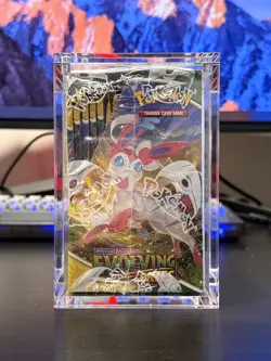 Pokemon TCG Sword & Shield Evolving Skies Booster Box Sealed With Acrylic Case - Image 4