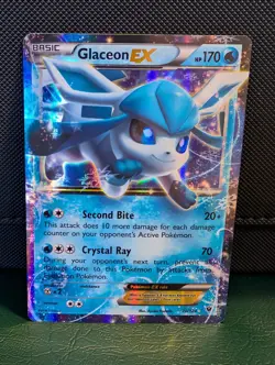 *Ultra Rare* 2016 Pokemon TCG XY Fates Collide Glaceon EX 20/124 Holo NM - Image 1
