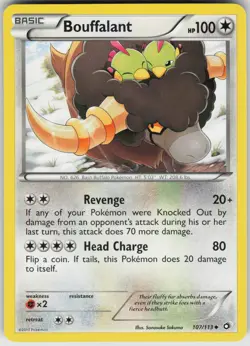 Pokemon Bouffalant 107/113 Legendary Treasures Uncommon NM - Image 1
