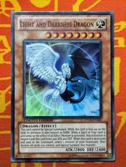 YUGIOH LIGHT AND DARKNESS DRAGON SUPER RARE EXCELLENT STOR-ENSE1 - Image 1