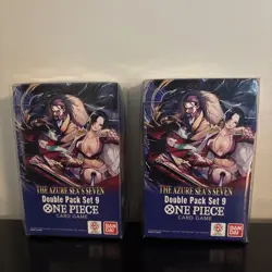 One Piece TCG Double Pack Set 9 The Azure Sea’s Seven Booster Bundles Lot Of 2 - Image 1