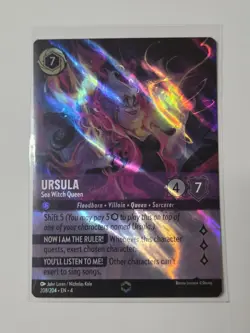 Disney Lorcana TCG Ursula's Return Ursula Sea Witch Queen Enchanted Card 208/204 - Image 1