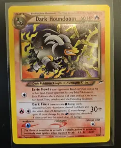 Pokemon TCG Dark Houndoom Neo Destiny Holo Card 7/105 Unlimited Rare - Image 1