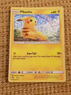 Pokemon Pikachu TCG Holo Promo Card 6/12 McDonald's Promos - Image 1