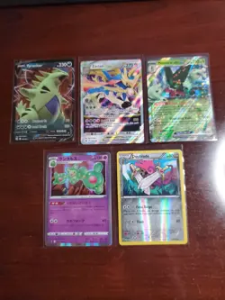 Pokemon 5 Card Lot Holos EX, V And Rare Cards , Great Value Set Building Lot29 - Image 1