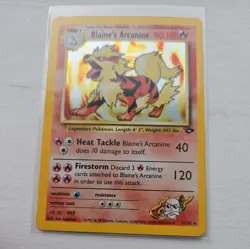Pokemon TCG Blaine's Arcanine Gym Challenge 1/132 Holo Vintage Pokemon Card - Image 1