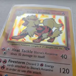 Pokemon TCG Blaine's Arcanine Gym Challenge 1/132 Holo Vintage Pokemon Card - Image 2