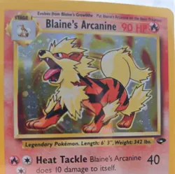 Pokemon TCG Blaine's Arcanine Gym Challenge 1/132 Holo Vintage Pokemon Card - Image 3