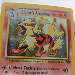 Pokemon TCG Blaine's Arcanine Gym Challenge 1/132 Holo Vintage Pokemon Card - Image 4