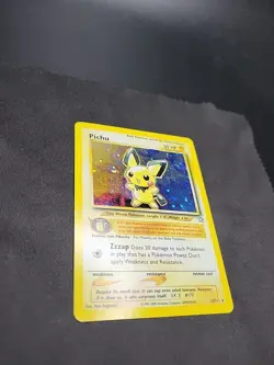 Pichu Pokemon TCG Neo Genesis Holo Rare Unlimited Card 12/111 ~LP/MP w/ Swirl - Image 4