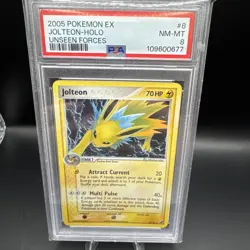 Pokemon Card - Jolteon 8/115 Holo Rare PSA 8 Ex Unseen Forces 2005 Vintage - Image 1