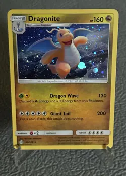 Dragonite - Cosmos Holo - Sun Moon 96/149 Rare Pokemon 151 Card NM - Image 1