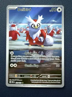 Pokemon TCG Delibird 152/132 Mega Evolutions Illustration Rare Card - Image 1