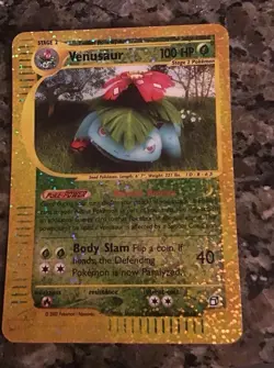 2002 Pokemon VENUSAUR Expedition REVERSE HOLO Foil Jumbo BOX TOPPER Card 4/12 NM - Image 1
