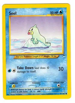 Pokemon TCG Seel Neo Destiny 81/105 Unlimited Regular Common Card WOTC NM - Image 1