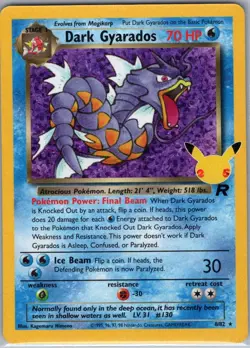 Dark Gyarados 8/82 Celebrations: Classic Collection - Pokemon Card - NM - Image 1