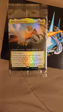 SEALED Iroh, Grand Lotus - Extended Art Foil Promo - BoxLunch Magic MTG Avatar - Image 1