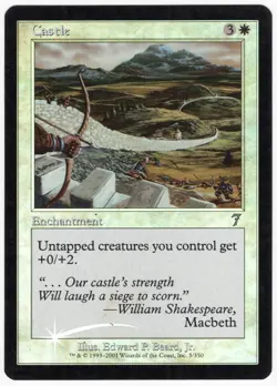 Castle MTG Core Set 7th Edition FOIL White Uncommon Enchantment SP - NM AZ1 - Image 1