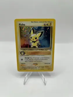 Pokemon TCG Pichu Holo Rare Neo Genesis 12/111 Vintage WOTC - MP - Image 1