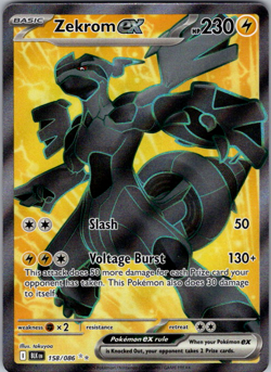 Zekrom ex 158/086 Ultra Rare Black Bolt Pokemon TCG NM - Image 1