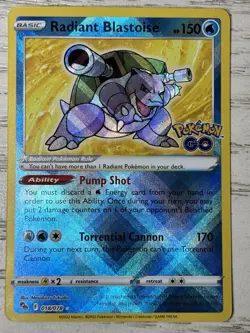 Radiant Blastoise - Pokemon GO - 018/078 - Radiant Rare Holo Mint/NM - Image 1