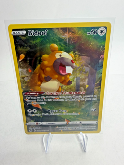 Pokemon TCG NM Bidoof GG29/GG70 Crown Zenith: Galarian Gallery Holo - Image 1