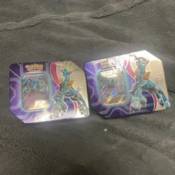 Lot of 2 Pokemon TCG Paradox Destinies Iron Crown ex Tin New Sealed - Image 1