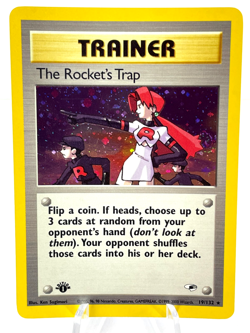 1st Edition The Rocket's Trap 19/132 - Team Rocket - Holo Trainer - Pokemon - NM - Image 1
