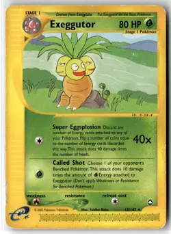 Exeggutor ⭐ 12/147 Rare Aquapolis 2003 Pokemon MP - Image 1
