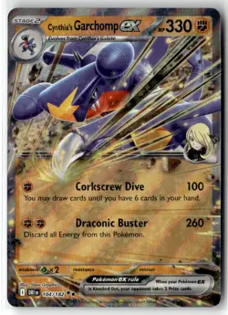 Cynthia's Garchomp ex ⭐ 104/182 Holo Double Rare Destined Rivals Pokemon NM - Image 1
