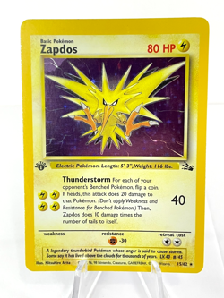 1st Edition Zapdos 15/62 - Fossil - Holo - Pokemon - NM - Image 1
