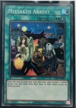 Yu-Gi-Oh! TCG Mistaken Arrest OP29-EN009 Super Rare Unlimited Edition Near Mint - Image 1