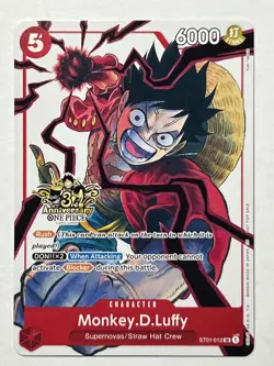 Monkey.D.Luffy ST01-012 3rd Anniversary Tournament 3 Brothers Pack - Image 2