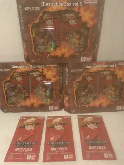 BANDAI ONE PIECE ILLUSTRATION BOX VOLUME 5 + SLEEVED BLISTER LOT (6) OP-13 🔥🔥 - Image 1