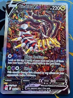 Giratina v alt art 186/196- Sleeved it’s good condition card. A Pokemon full ar - Image 1