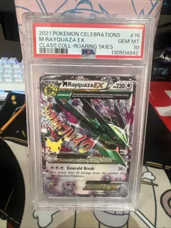 PSA 10 Pokemon TCG Celebrations M Rayquaza EX Card #76/108 2021 - Image 1