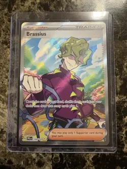 Pokemon BRASSIUS Ultra Rare Full Art Holo Card Prismatic Evolutions 135/131 - Image 1